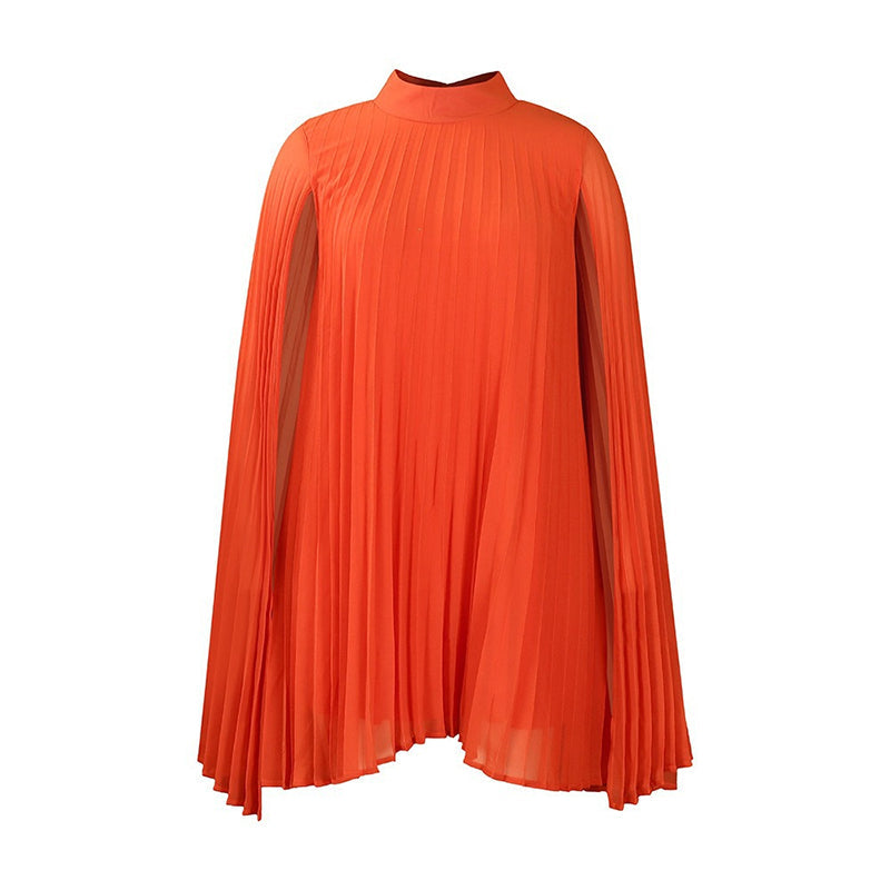 Women's Round-Neck Cape Sleeve Mini Dress