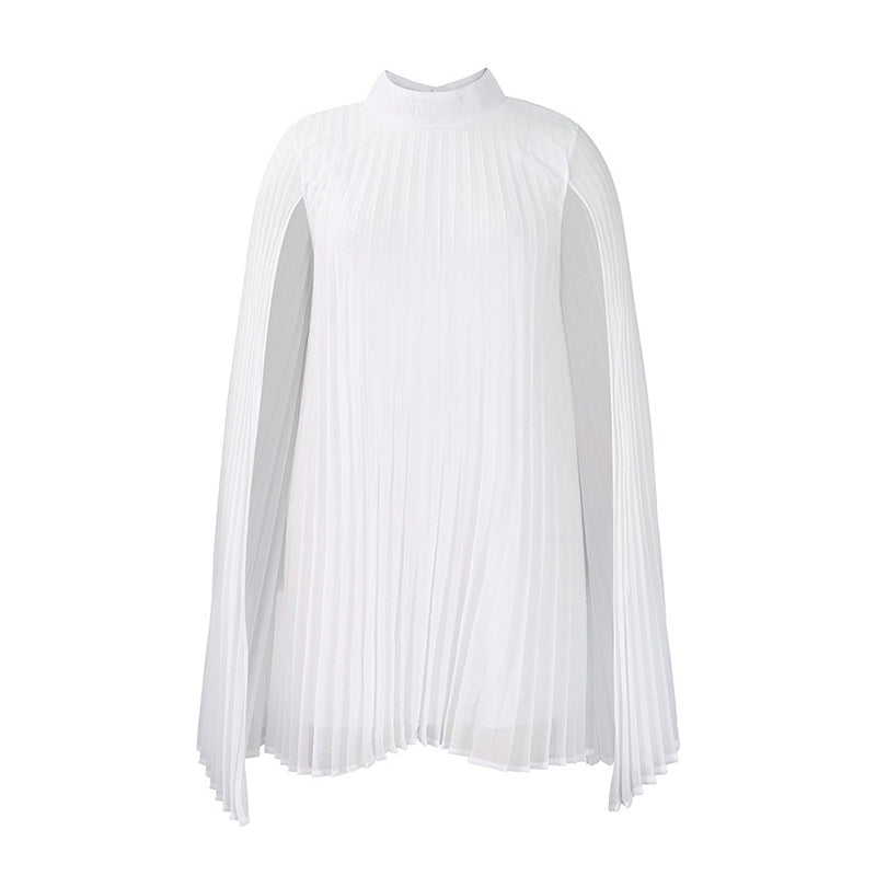 Women's Round-Neck Cape Sleeve Mini Dress