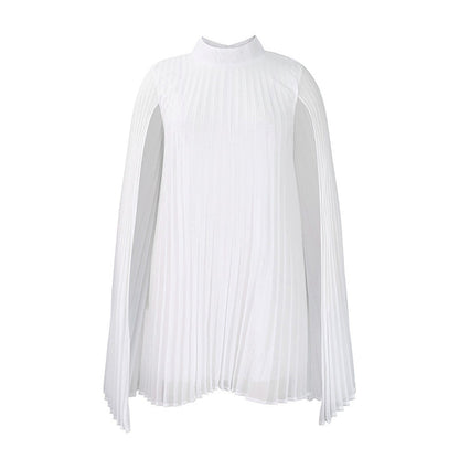 Women's Round-Neck Cape Sleeve Mini Dress