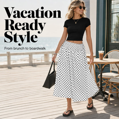 ⏳Limited-time 50% off⏰Women's Polka Dot Midi Skirt🌟👗