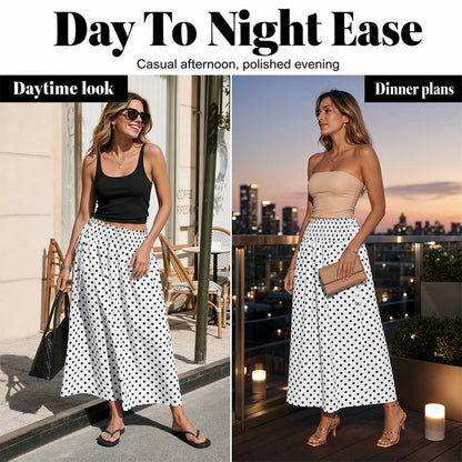 ⏳Limited-time 50% off⏰Women's Polka Dot Midi Skirt🌟👗