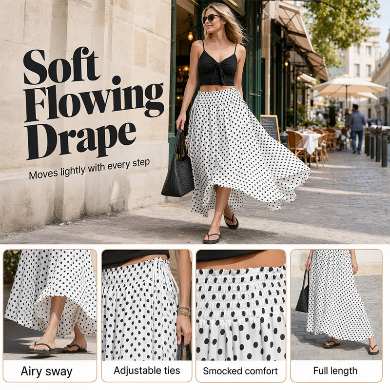 ⏳Limited-time 50% off⏰Women's Polka Dot Midi Skirt🌟👗