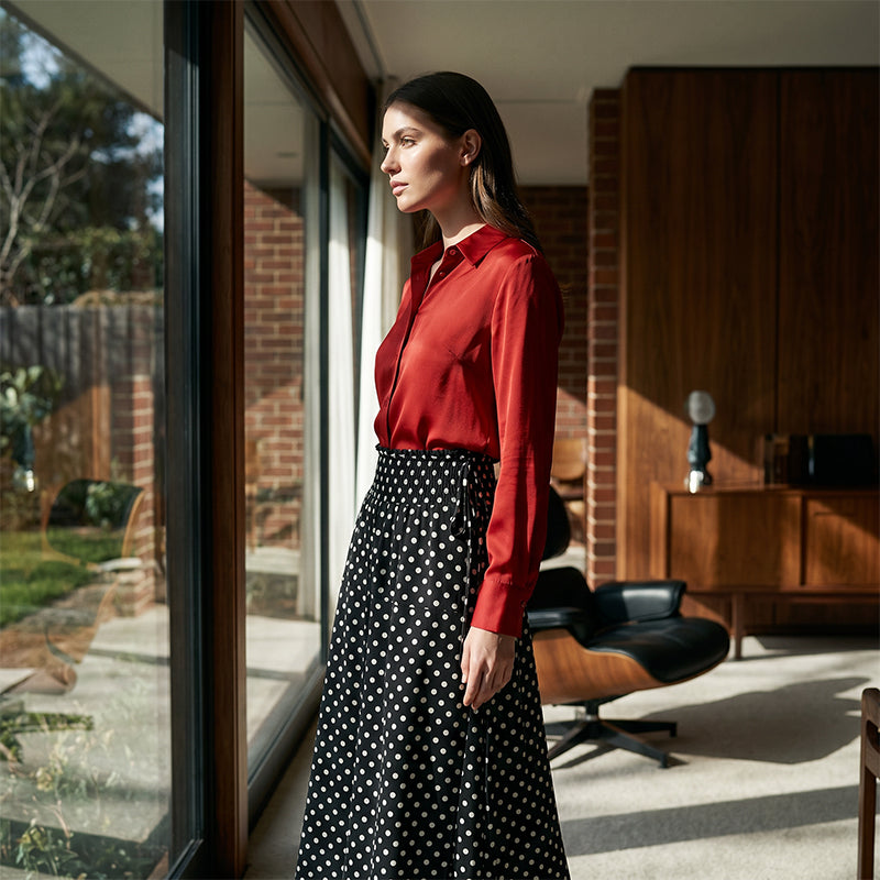 ⏳Limited-time 50% off⏰Women's Polka Dot Midi Skirt🌟👗