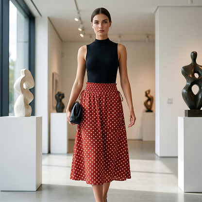 ⏳Limited-time 50% off⏰Women's Polka Dot Midi Skirt🌟👗
