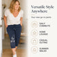 Women's High Waisted Drawstring Cropped Pants