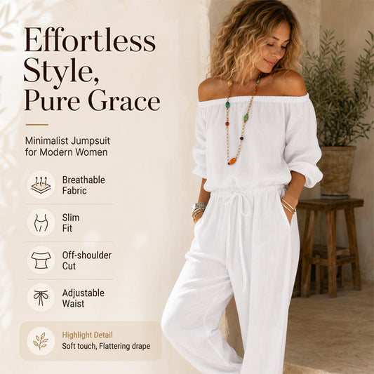 Women's Off Shoulder Jumpsuit