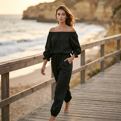 Women's Off Shoulder Jumpsuit