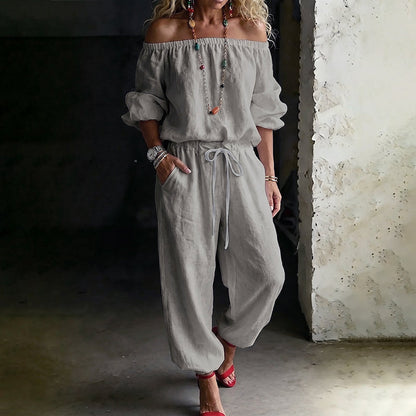 Women's Off Shoulder Jumpsuit
