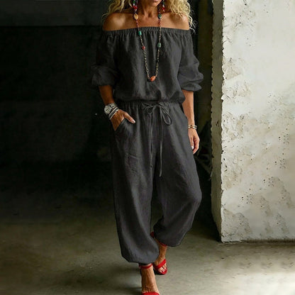 Women's Off Shoulder Jumpsuit