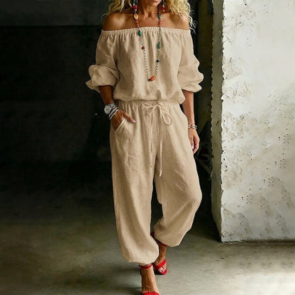 Women's Off Shoulder Jumpsuit
