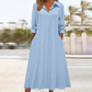 Women Casual Long Sleeve Shirt Dress