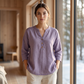 Women's Casual V-Neck 3/4 Sleeve Blouse
