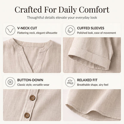 Women's Summer Casual V-Neck Top