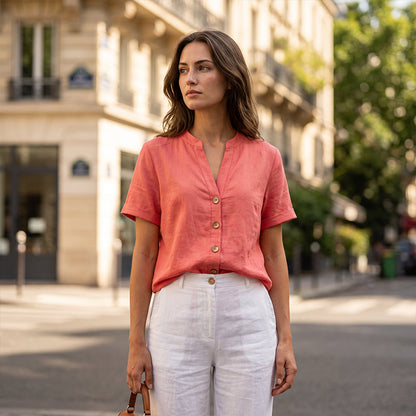 Women's Summer Casual V-Neck Top