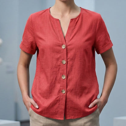 Women's Summer Casual V-Neck Top