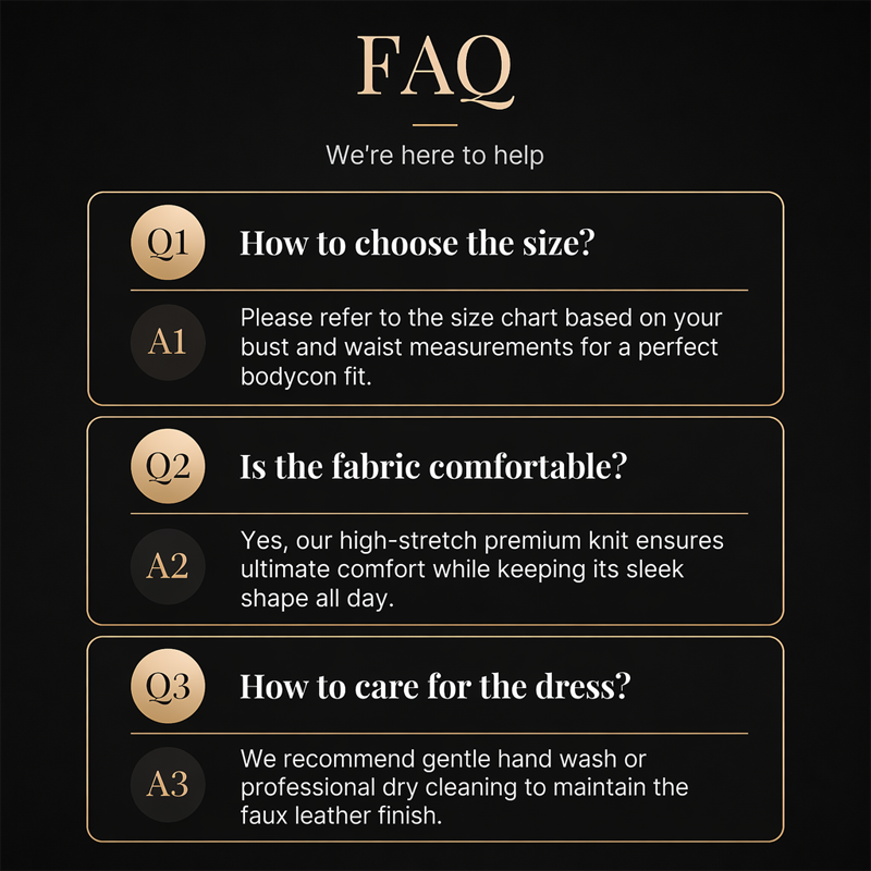 Women's Elegant Faux Leather Patchwork Dress