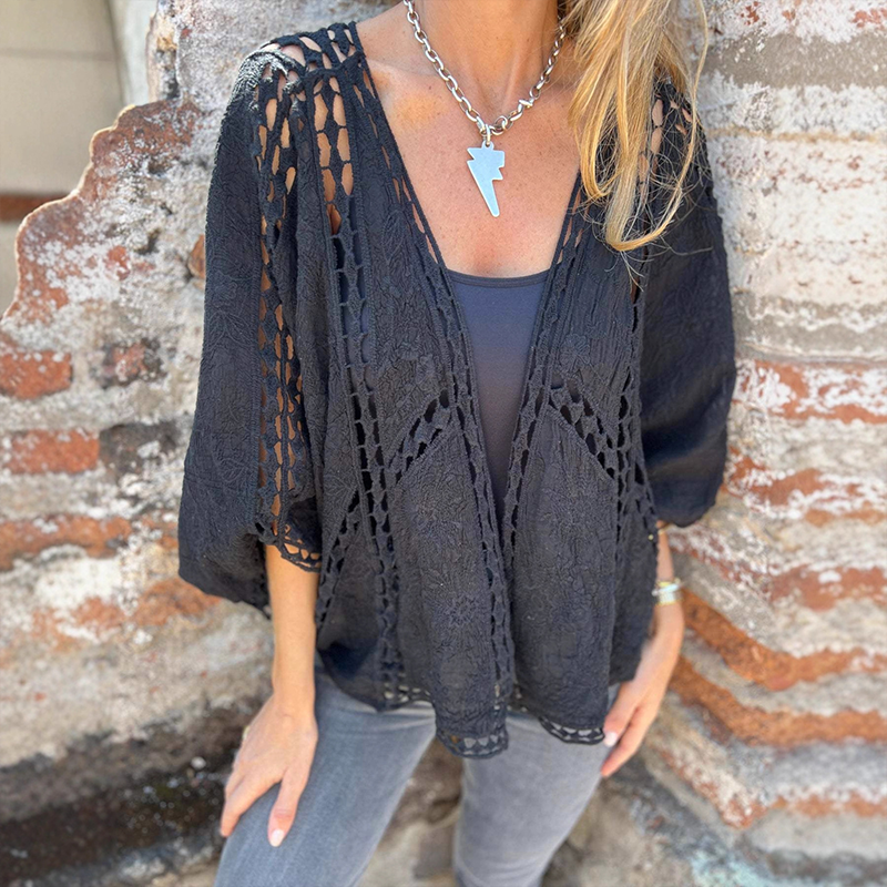 Women’s Hollow-Out Open-Front Cover Up