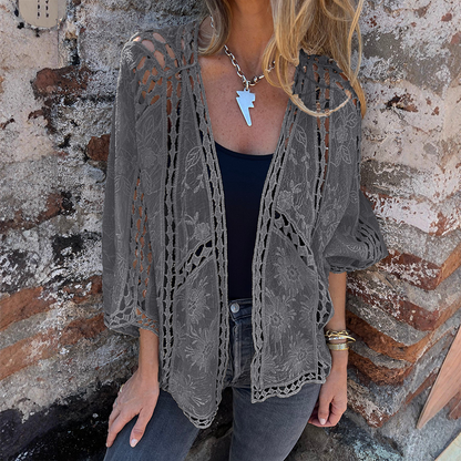 Women’s Hollow-Out Open-Front Cover Up