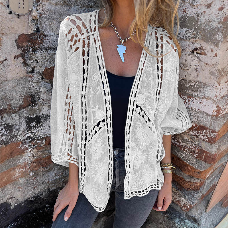 Women’s Hollow-Out Open-Front Cover Up