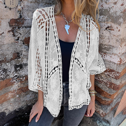 Women’s Hollow-Out Open-Front Cover Up