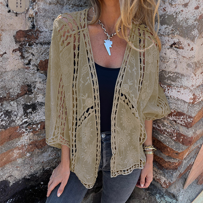 Women’s Hollow-Out Open-Front Cover Up