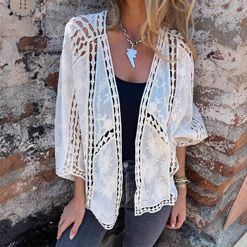 Women’s Hollow-Out Open-Front Cover Up
