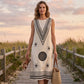Women's Digital Print Sleeveless Maxi Dress