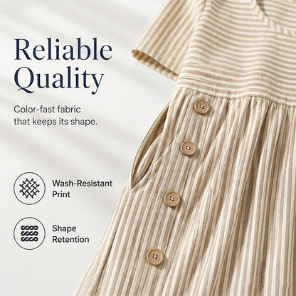 👗New Arrivals 50% OFF💥Women’s Casual Striped Relaxed Fit Dress