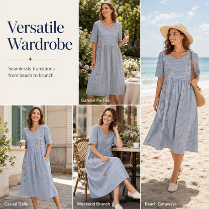 👗New Arrivals 50% OFF💥Women’s Casual Striped Relaxed Fit Dress