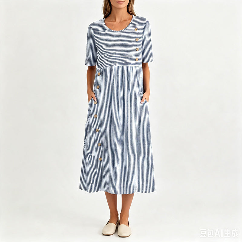 👗New Arrivals 50% OFF💥Women’s Casual Striped Relaxed Fit Dress