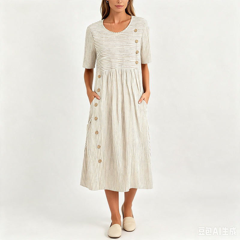 👗New Arrivals 50% OFF💥Women’s Casual Striped Relaxed Fit Dress