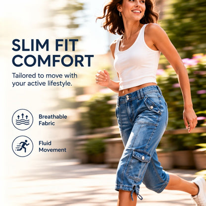 Women's Straight Leg Capri Jeans