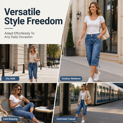 Women's Straight Leg Capri Jeans