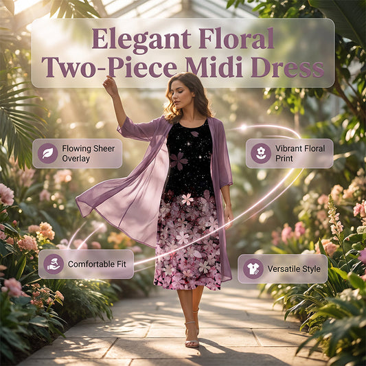Flattering Floral Dress Set