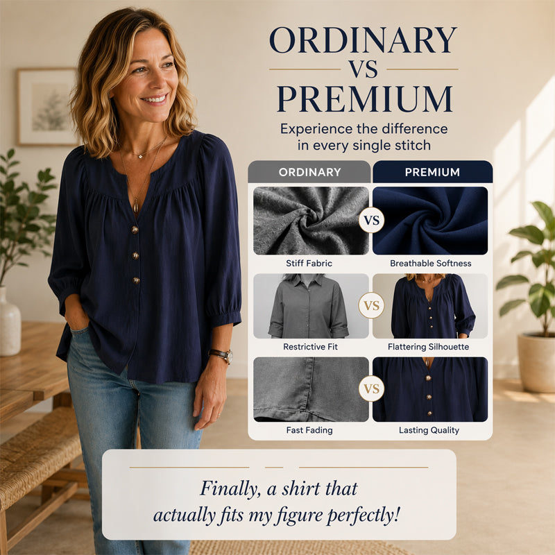 Women's 3/4 Sleeve Loose Fit Tunics Top