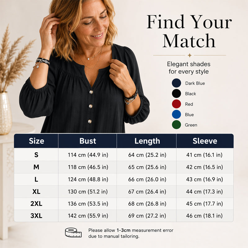 Women's 3/4 Sleeve Loose Fit Tunics Top