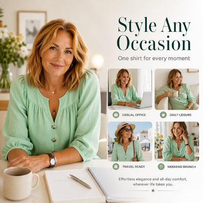 Women's 3/4 Sleeve Loose Fit Tunics Top