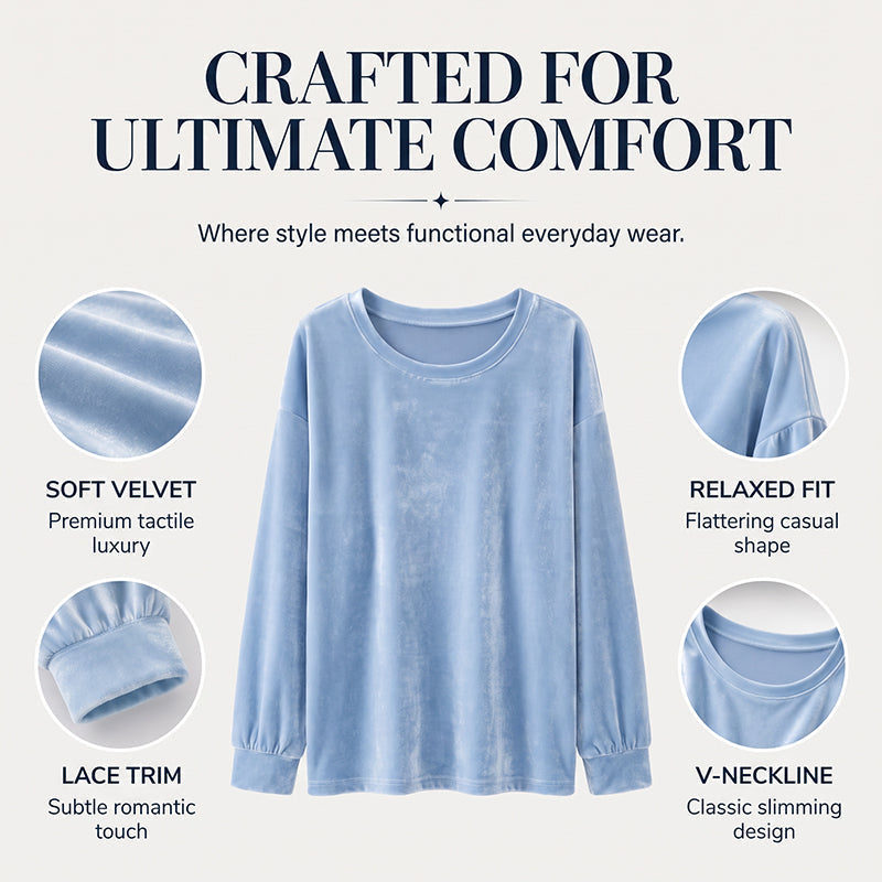 Women's Casual Crewneck Long Sleeve Top