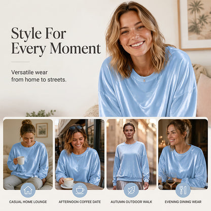Women's Casual Crewneck Long Sleeve Top