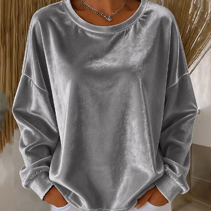 Women's Casual Crewneck Long Sleeve Top