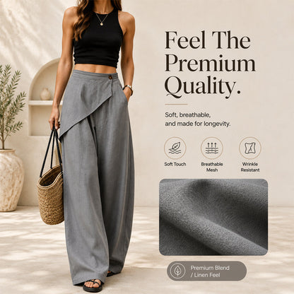 Women's Irregular Wrap Wide-Leg Pants