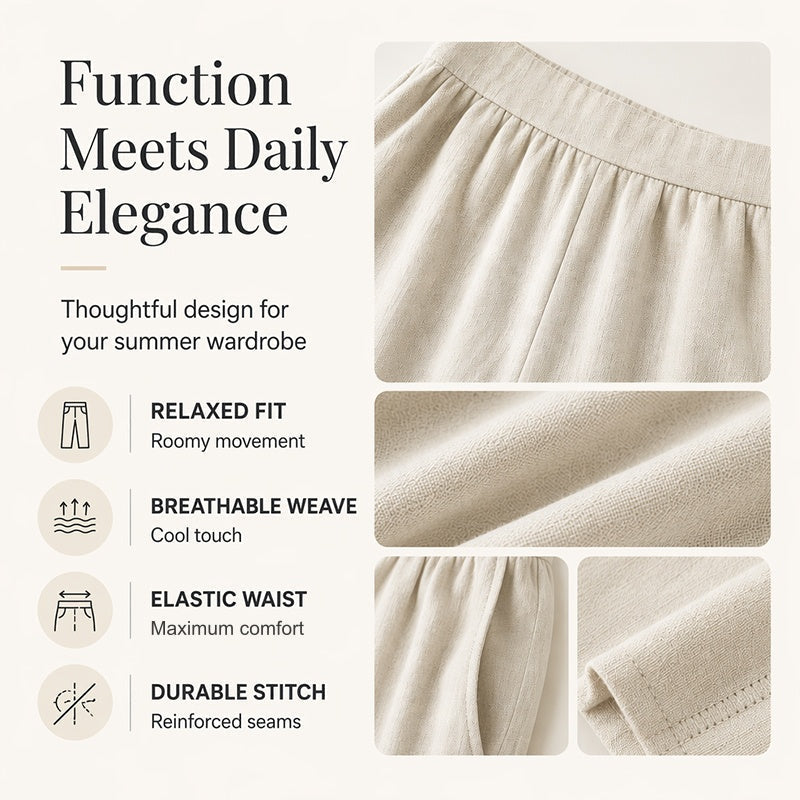 Women's Short Sleeve Top & Wide-Leg Pants Set