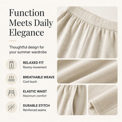 Women's Short Sleeve Top & Wide-Leg Pants Set