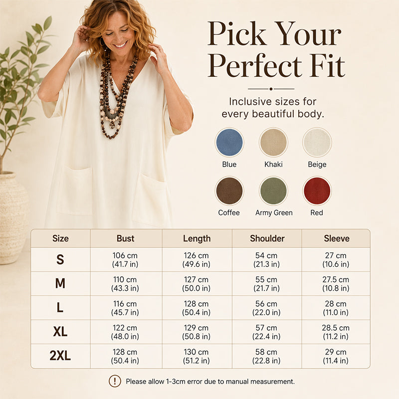 Women's V Neck Loose Vacation Maxi Dress