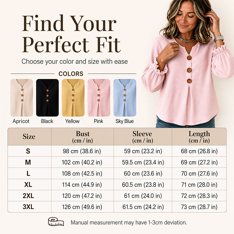 ⌛New Arrivals & Special Offers-Women's Waffle Knit Long Sleeve Top