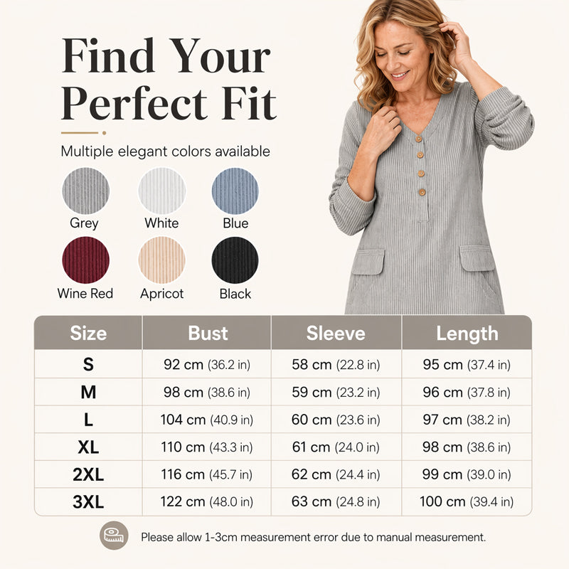 Women's V-Neck Vertical Stripe Knit Dress