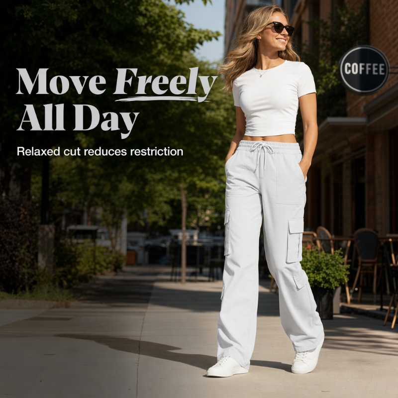 💥New Arrivals & Special Offers-Women's Casual Multi-Pocket Elastic Waistband Cargo Pants