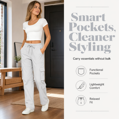 💥New Arrivals & Special Offers-Women's Casual Multi-Pocket Elastic Waistband Cargo Pants
