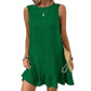 Women's Casual Sleeveless Ruffle Hem Mini Dress