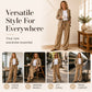 Women's Ribbed Drawstring Straight-Leg Trousers